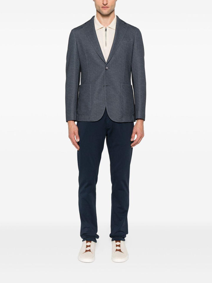 Pantaloni con coulisse blu 