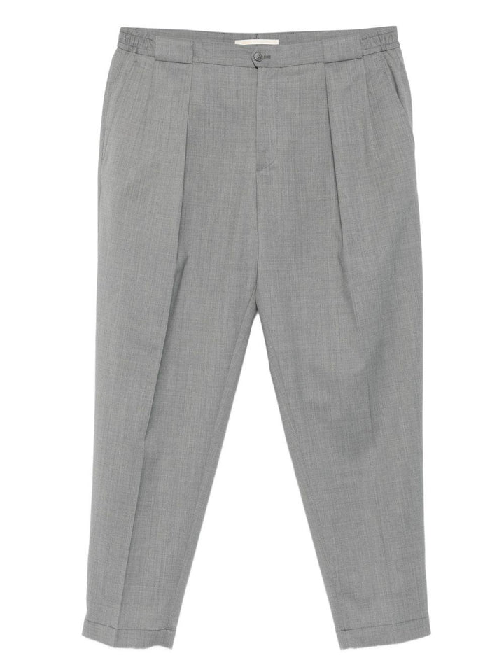 Pantaloni grigi con pieghe frontali Portobello 
