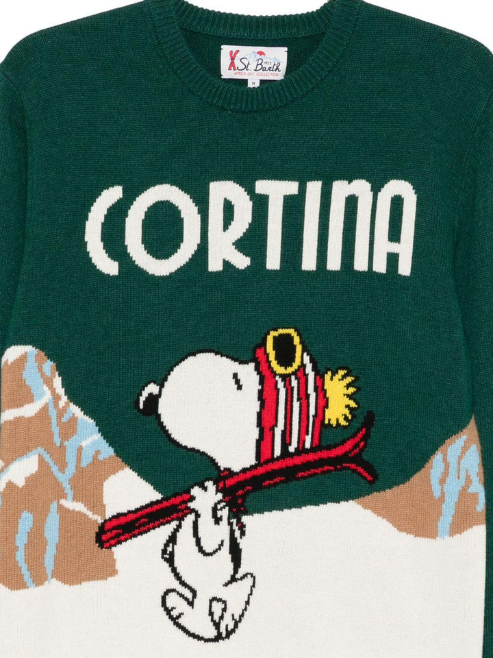 Maglione verde girocollo Heron 