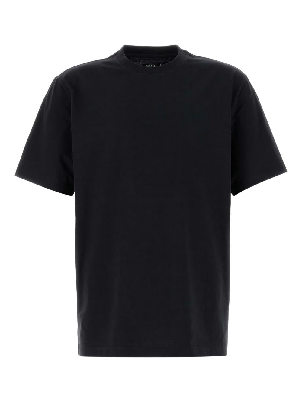 T-shirt nera con stampa logo 