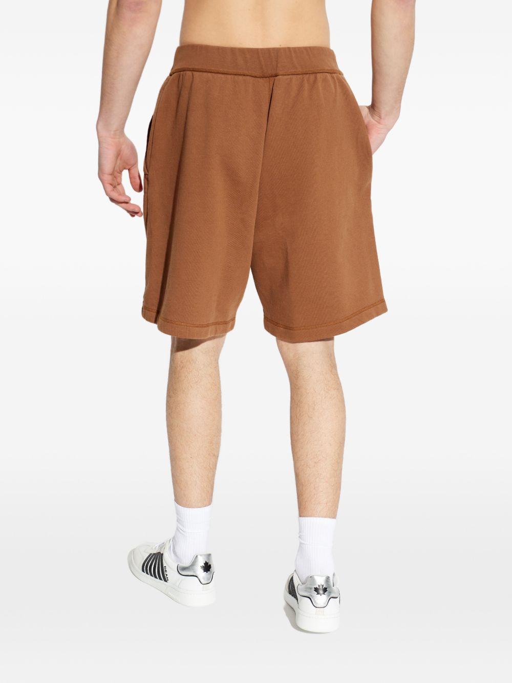 Shorts sportivi marroni con coulisse 