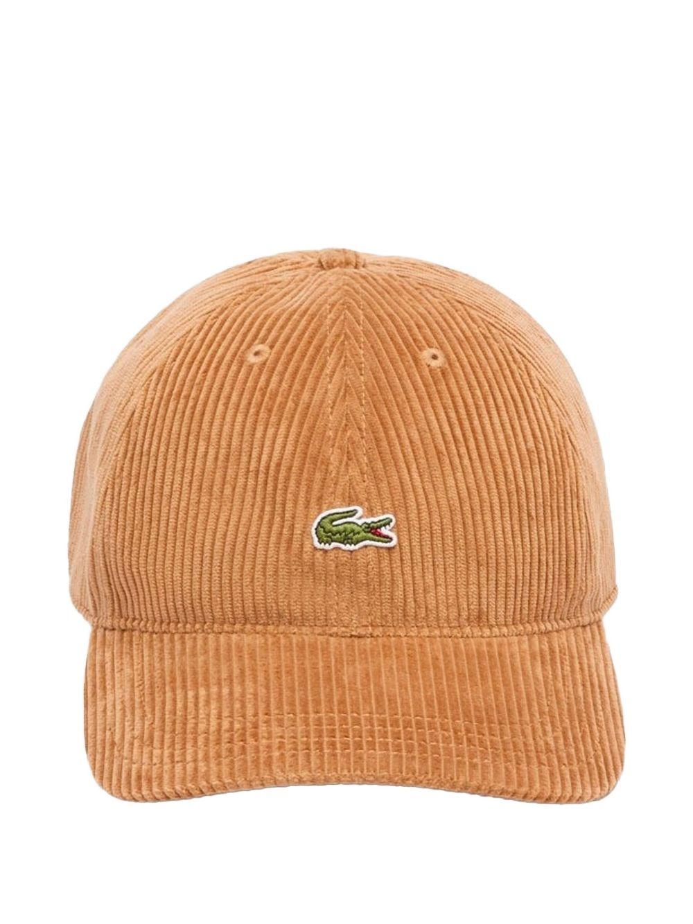 Cappello da baseball marrone a coste 