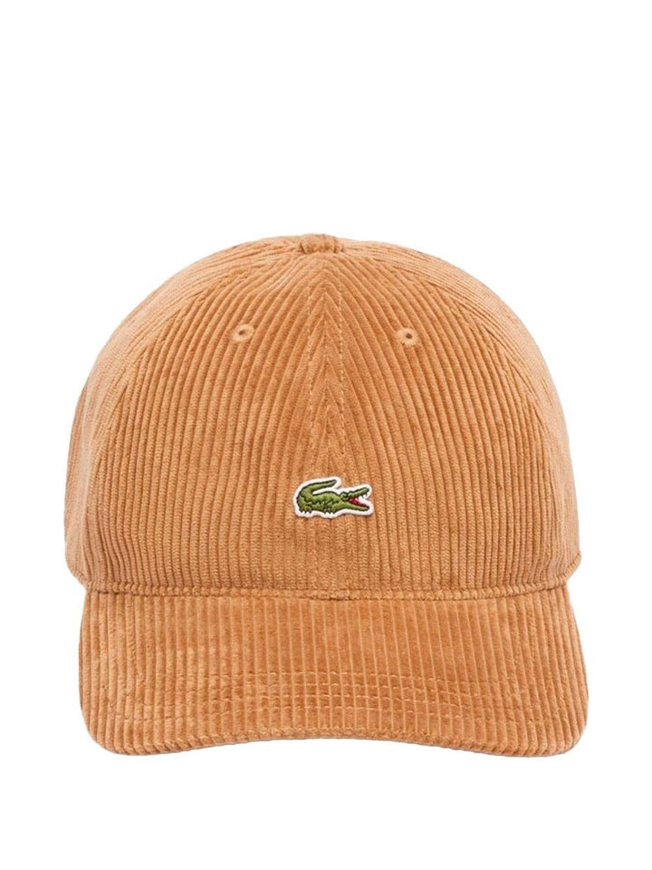 Cappello da baseball marrone a coste 