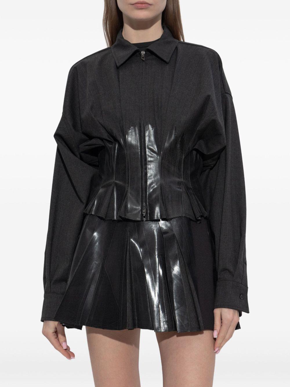 Giacca plissettata con zip 