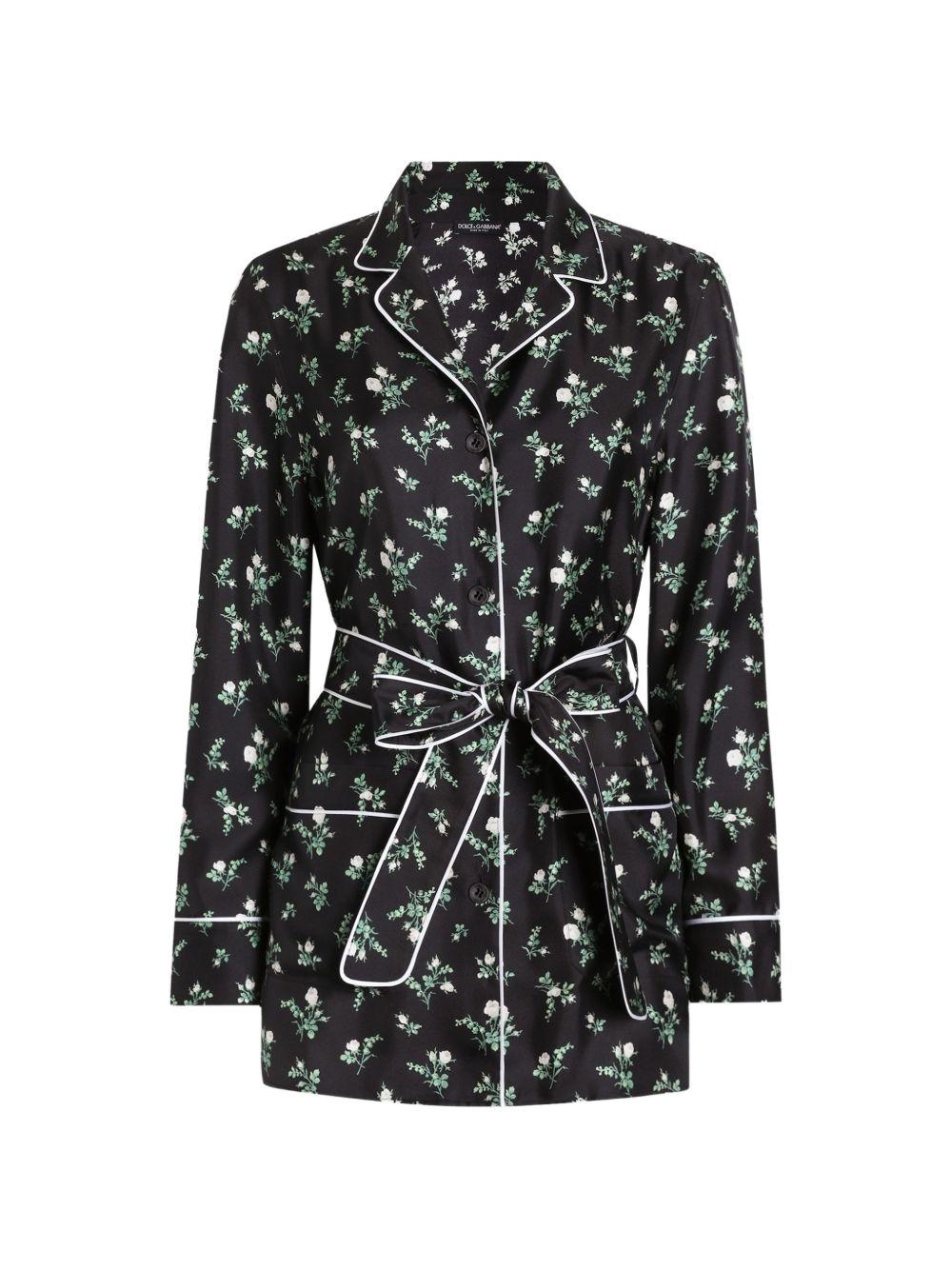 Camicia kimono con stampa 