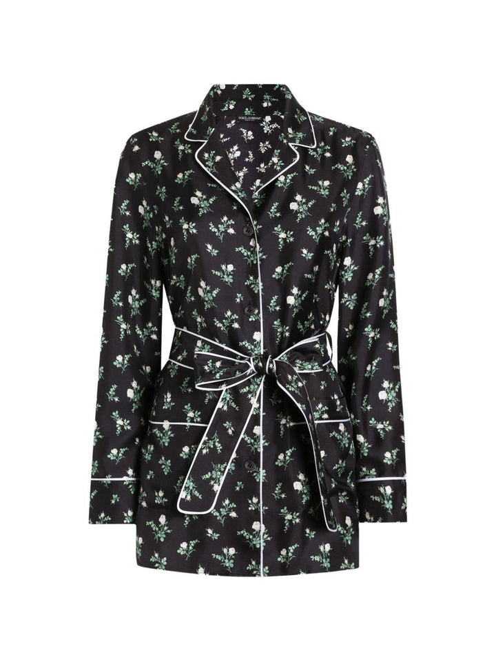 Camicia kimono con stampa 