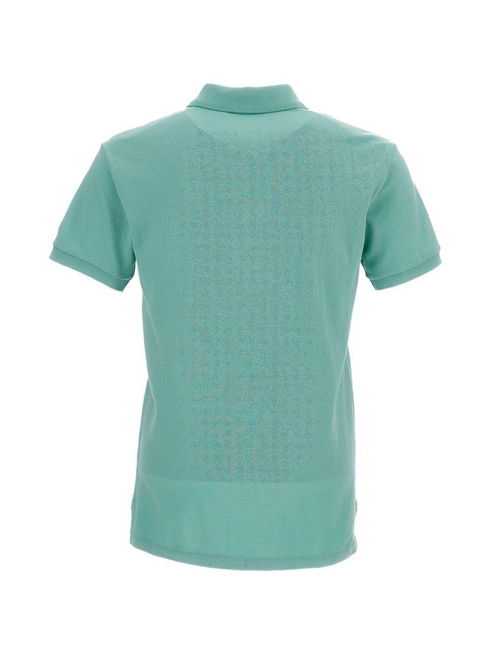 Polo celadon con logo ricamato 