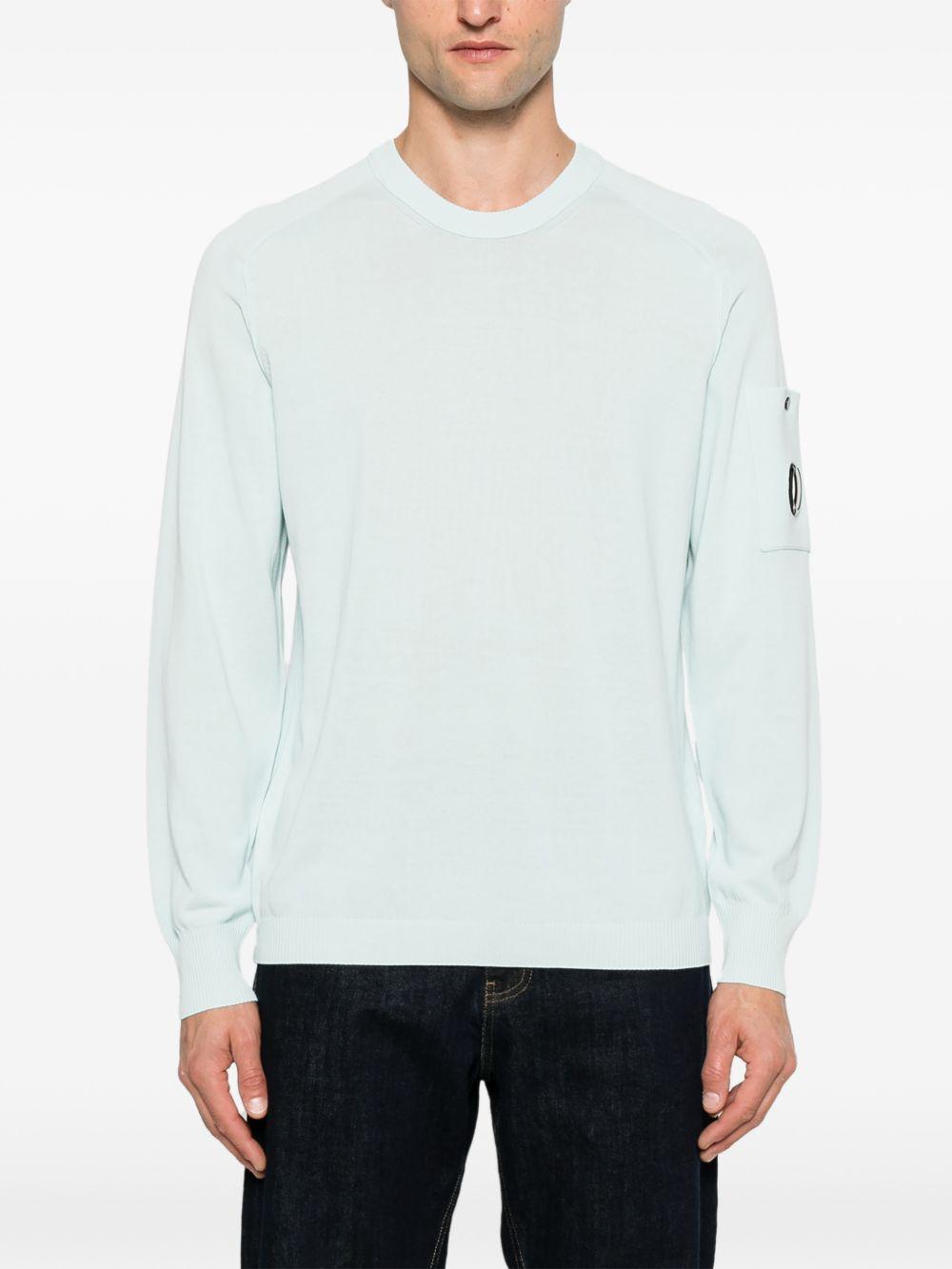 Maglione con taschino con lente misty blu 