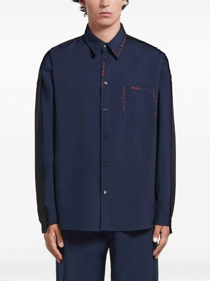 Camicia blu manica lunga 