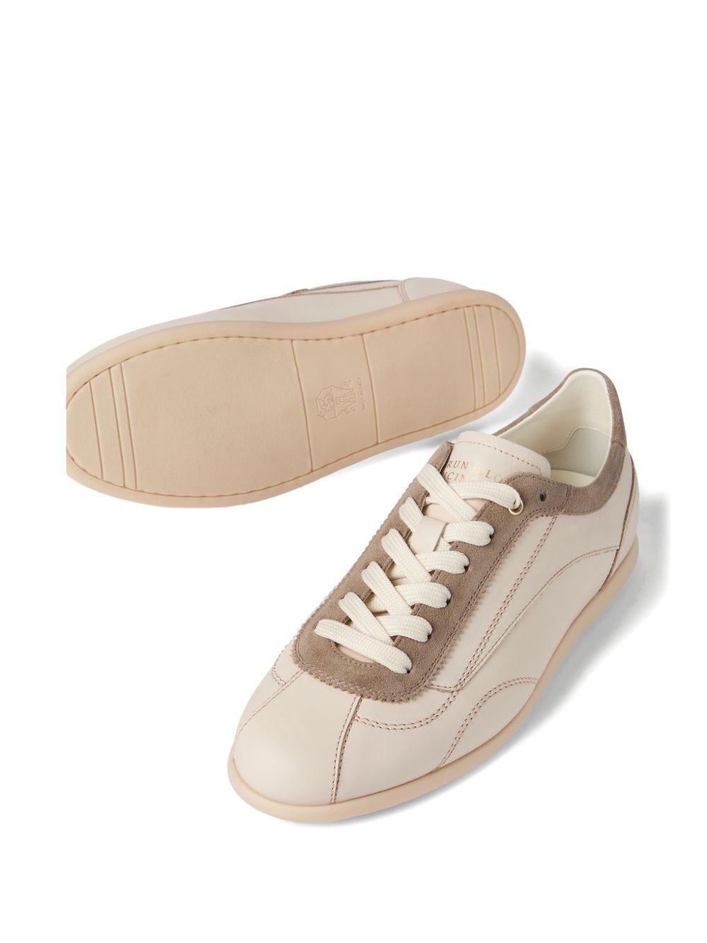 Sneakers Panelled avorio/tortora 