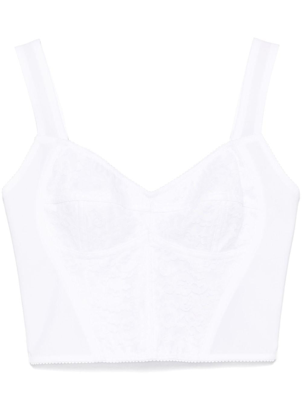 Top in pizzo a fiori 