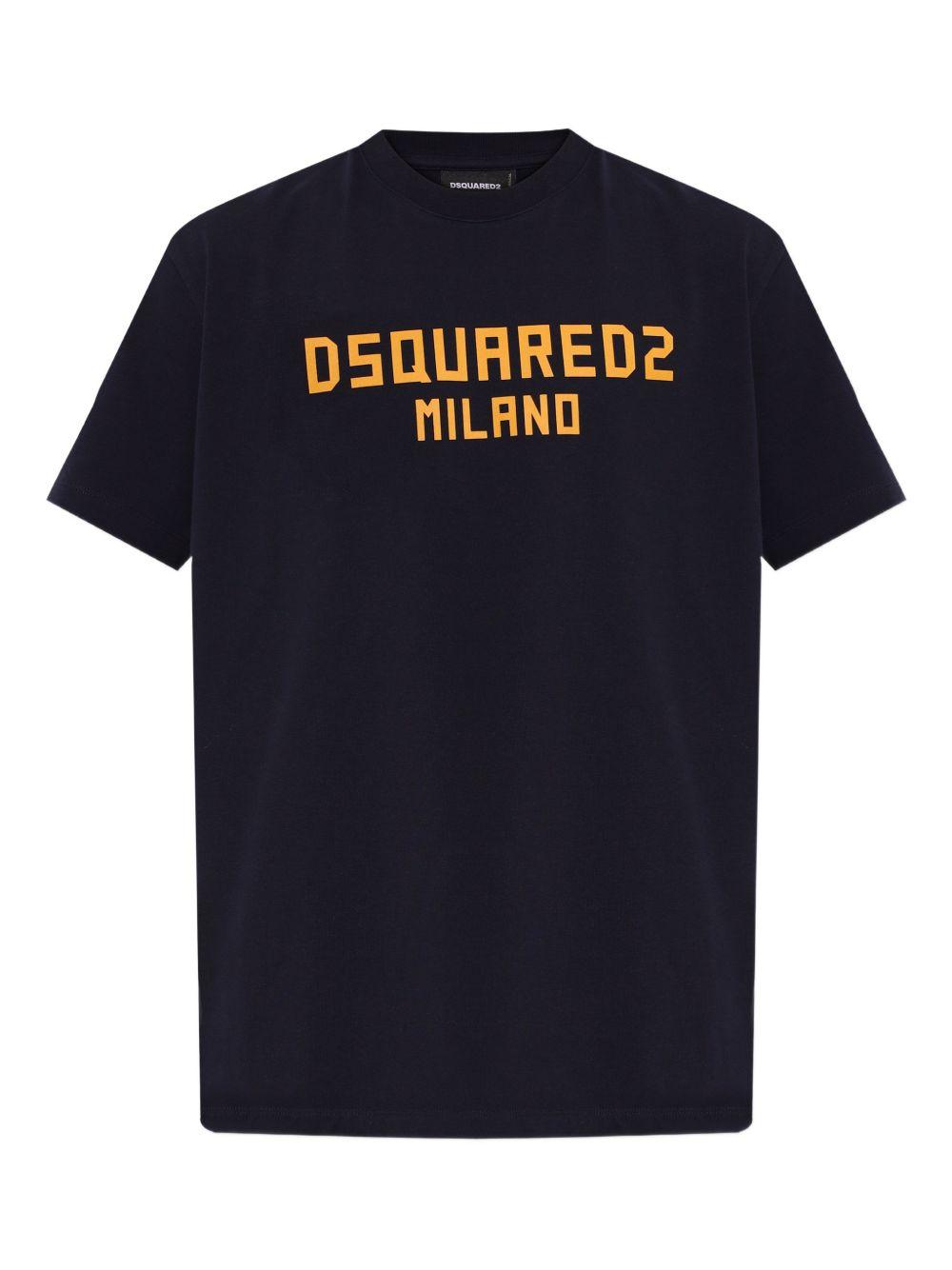 T-shirt blu navy con logo 