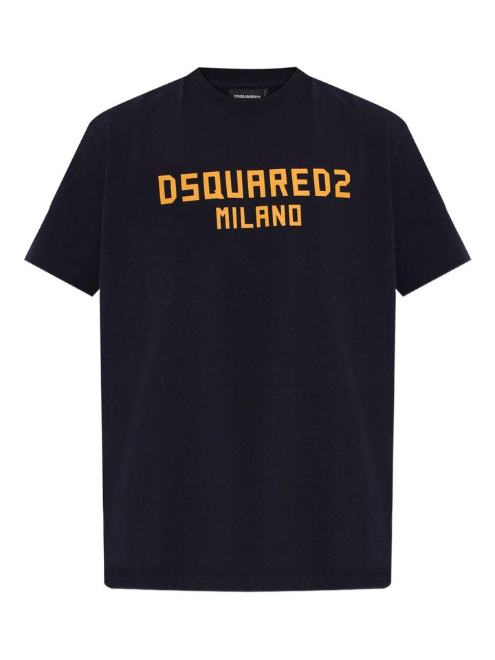 T-shirt blu navy con logo 