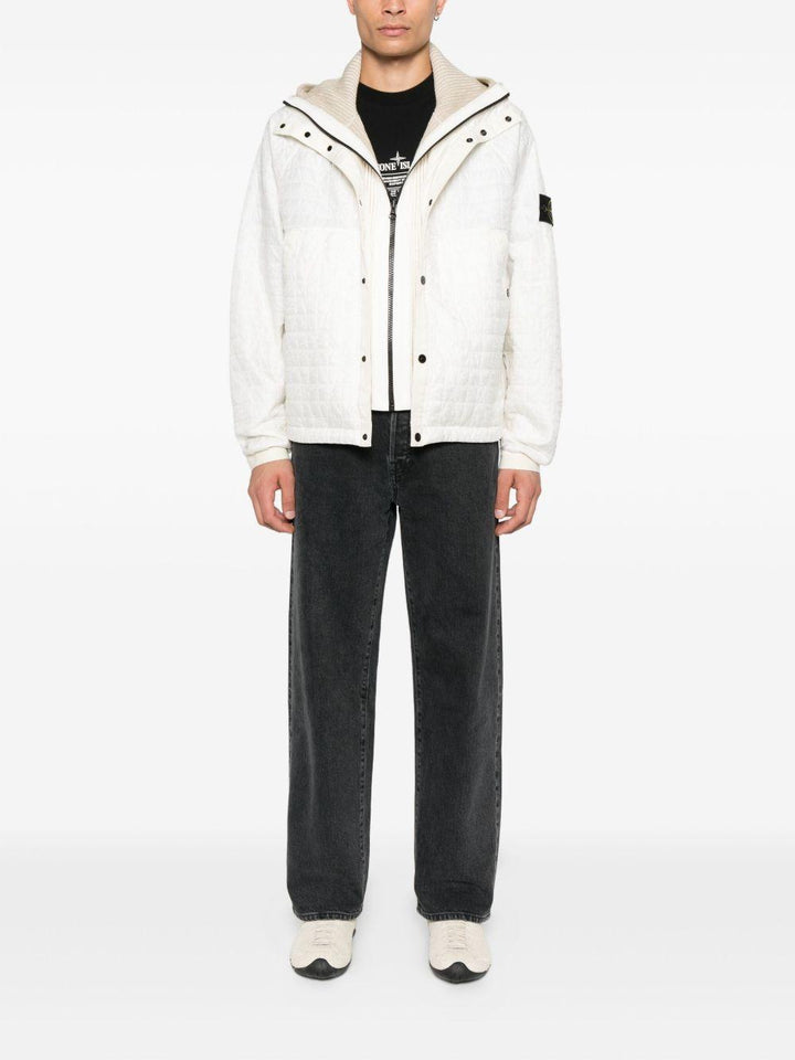 Giacca beige chiaro Crinkle Reps NY con cappuccio 