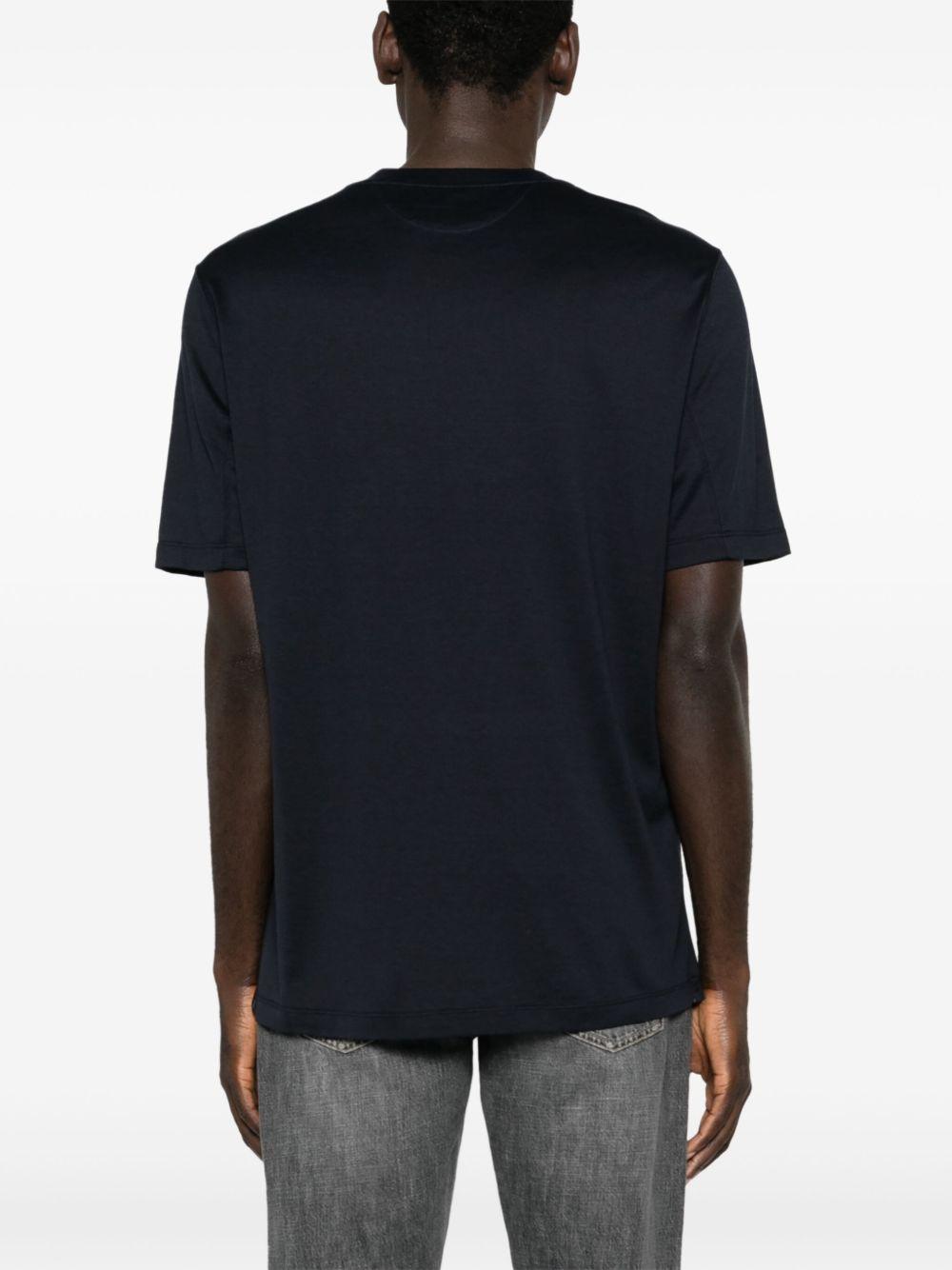 T-shirt navy girocollo in jersey leggero 