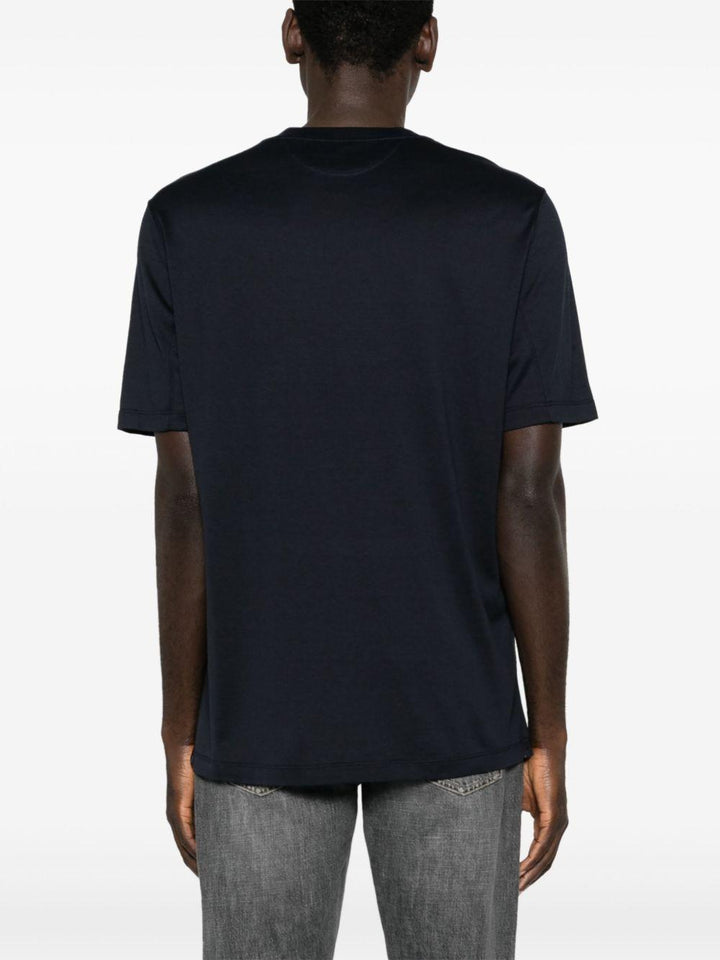 T-shirt navy girocollo in jersey leggero 