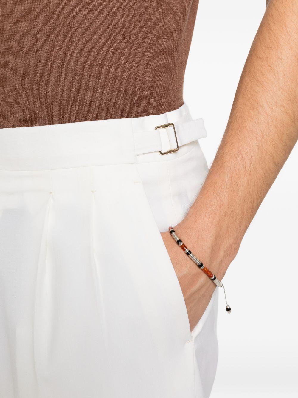 Pantaloni sartoriali naturale con pieghe 