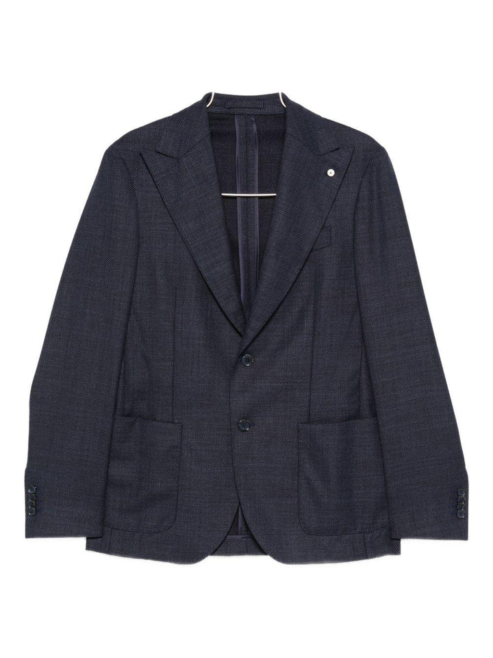 Blazer blu con bottoni 