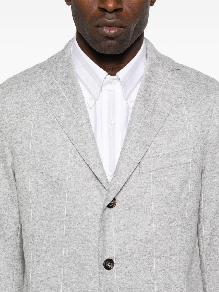 Blazer monopetto gessato grigio 