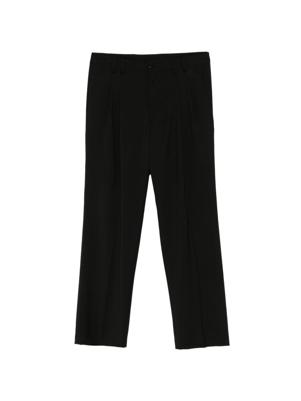 Pantaloni sartoriali neri con pieghe 
