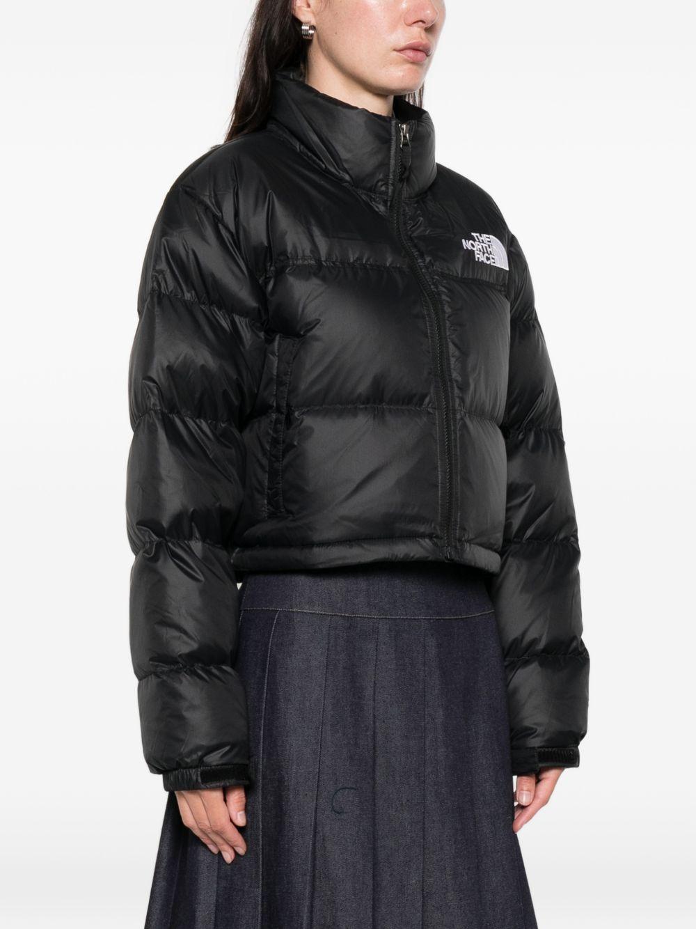 Piumino crop nero 