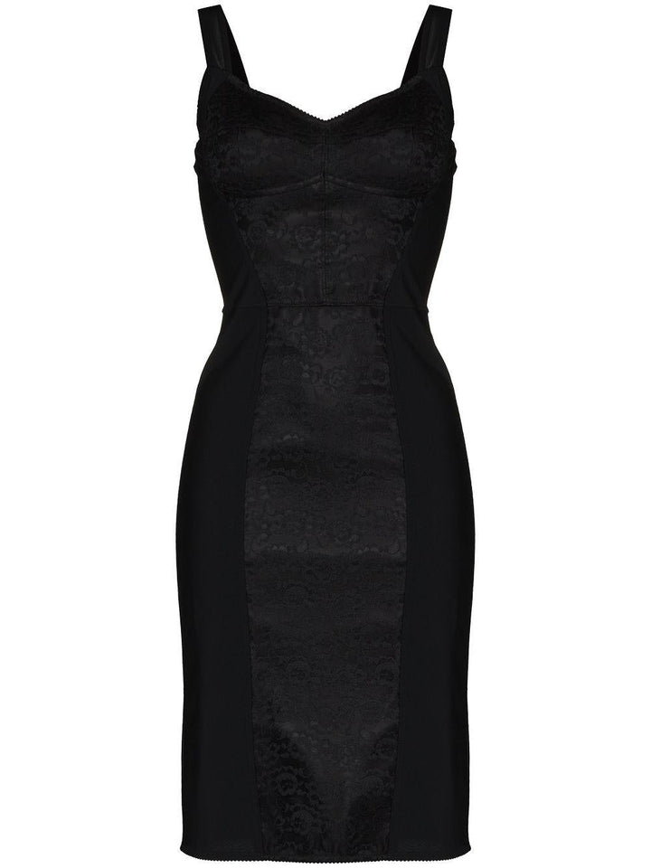 Abito midi con effetto jacquard 