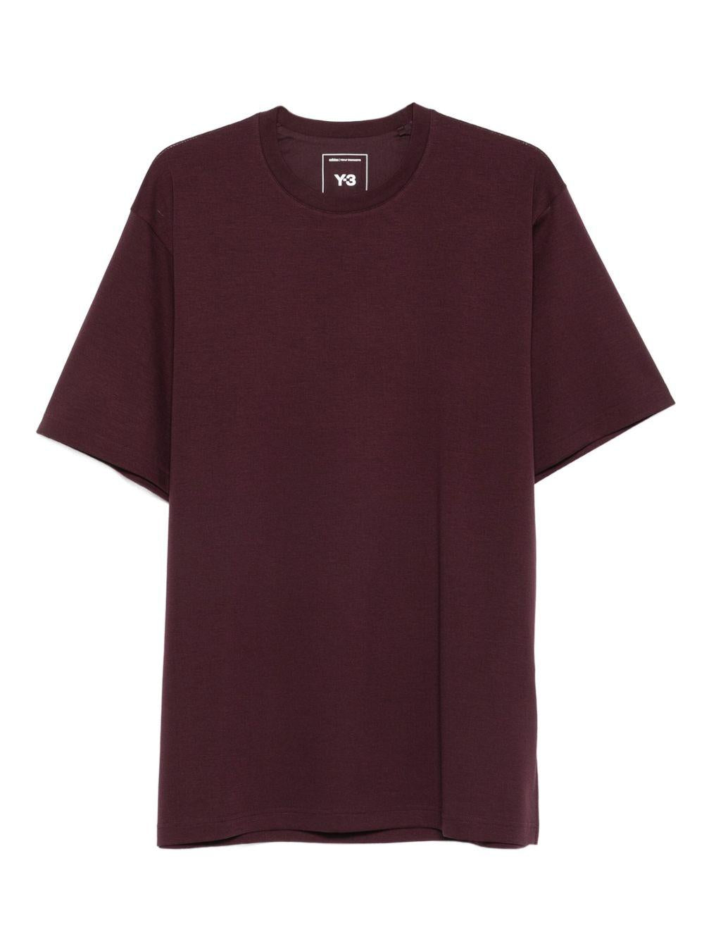 T-shirt girocollo bordeaux 