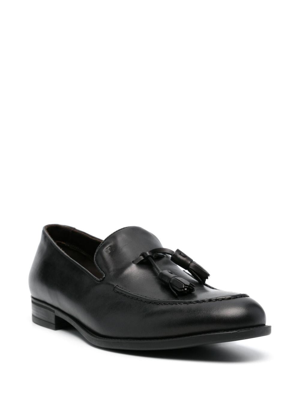 Mocassino Nero In Pelle 