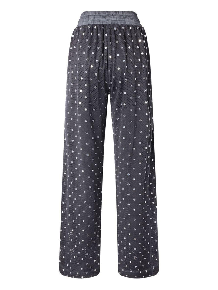 Pantaloni con strass 