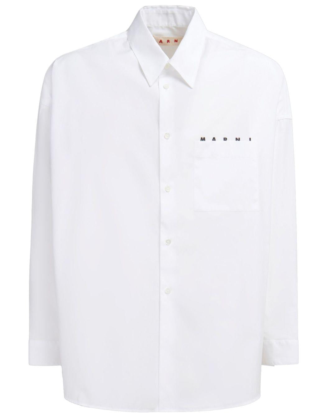 Camicia bianca con logo 