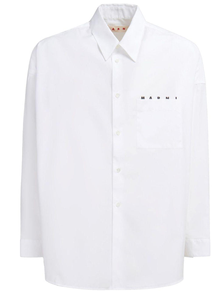 Camicia bianca con logo 