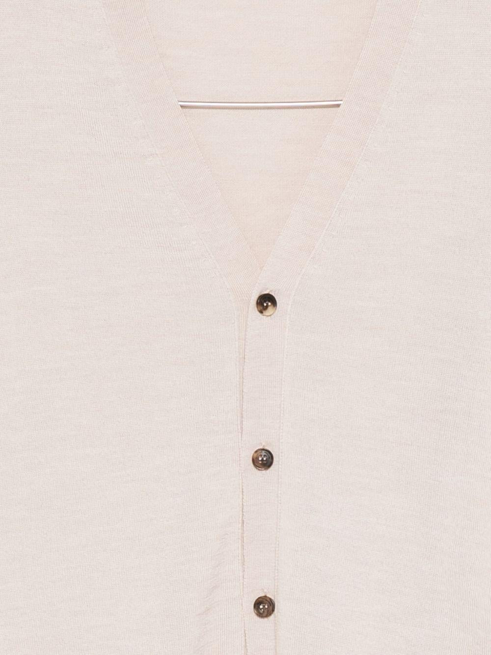 Cardigan con bottoni beige 