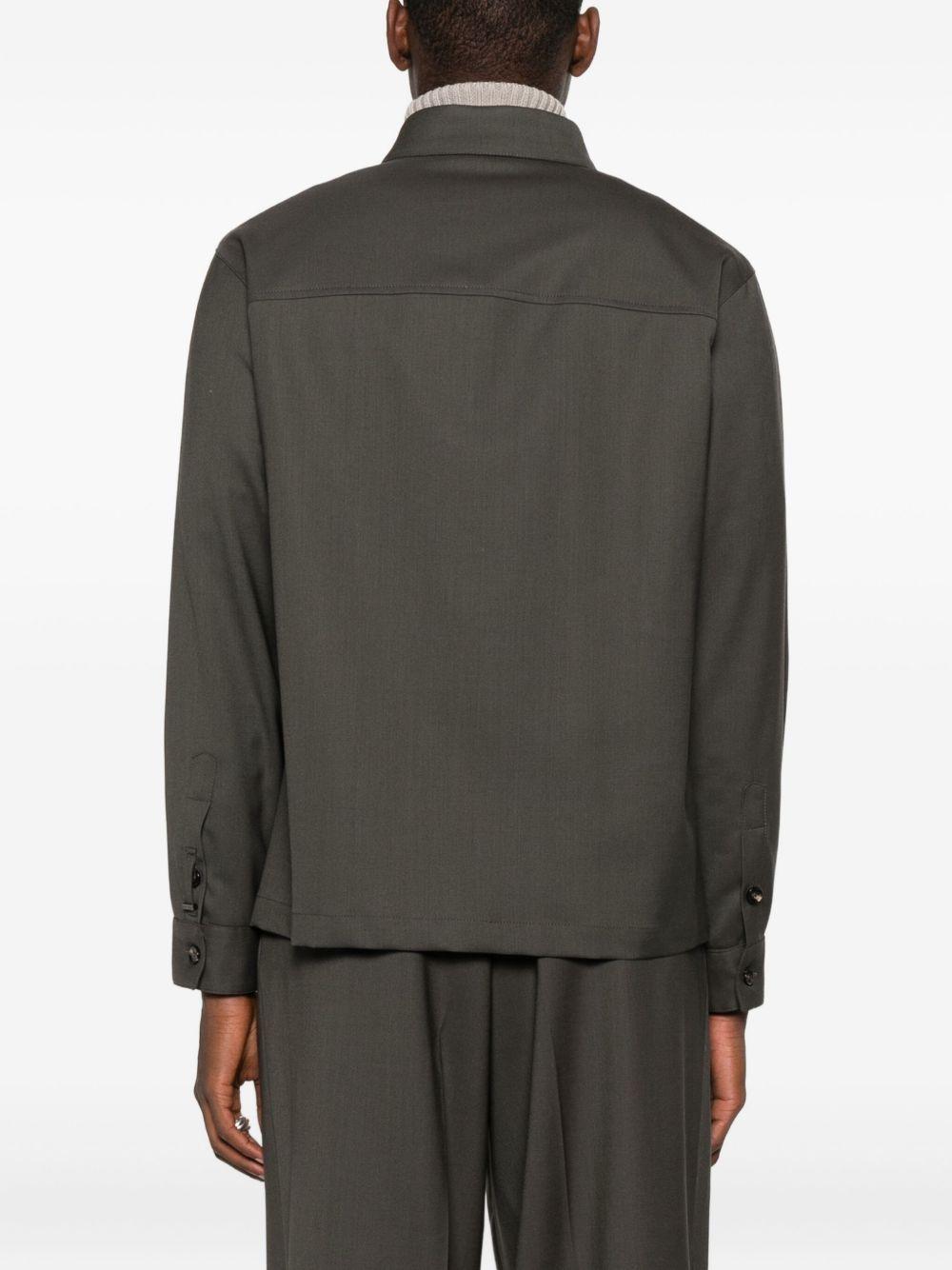 Camicia marrone a maniche lunghe 