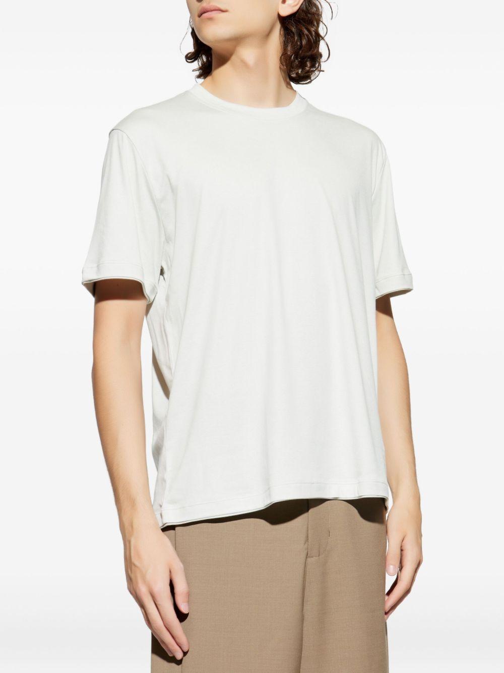 T-shirt girocollo a maniche corte bianco 