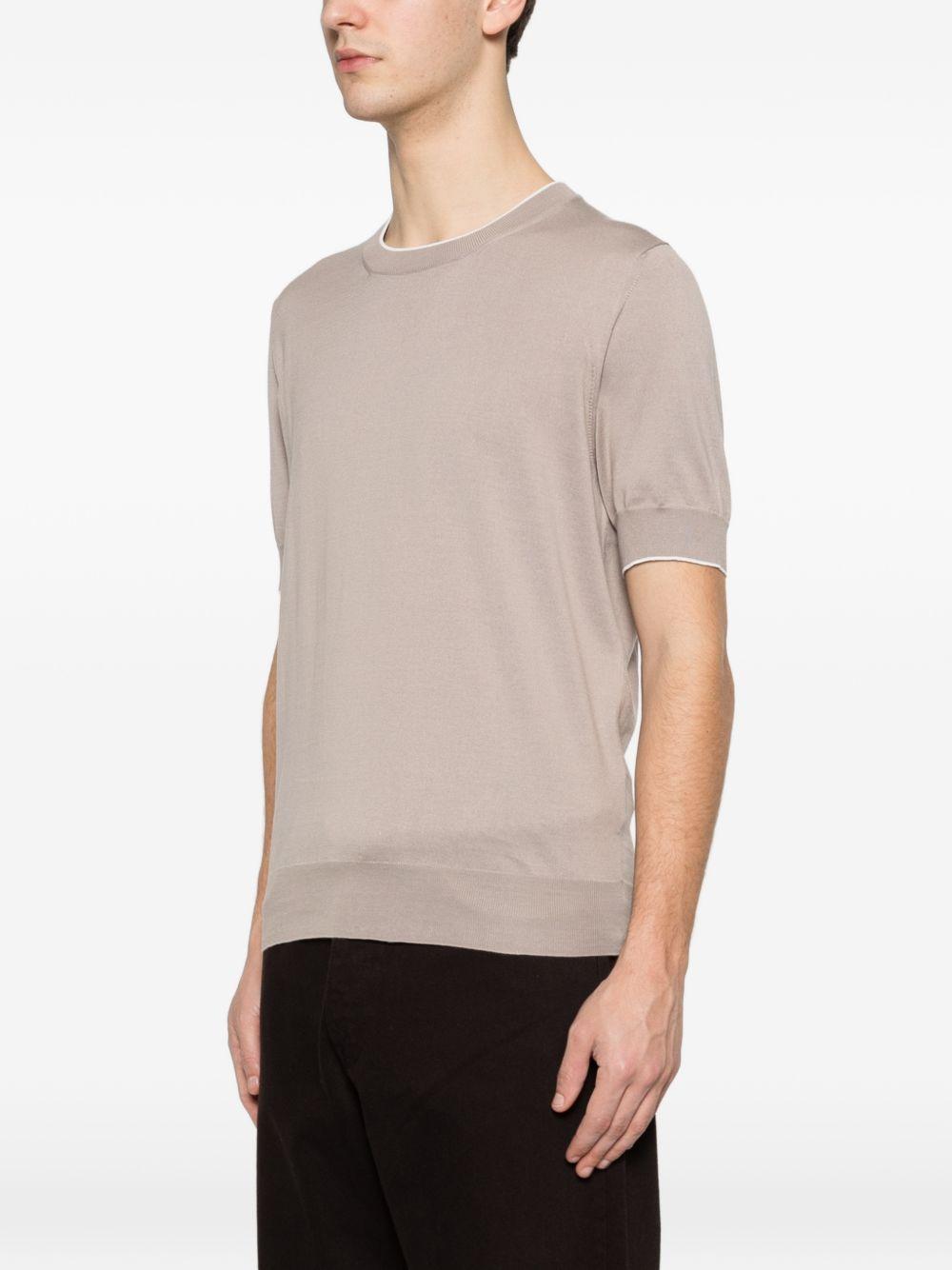 T-shirt girocollo tortora 