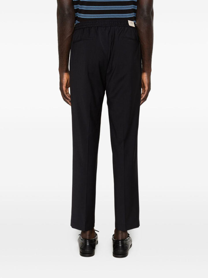 Pantaloni Wimbledons plissé blu con coulisse 
