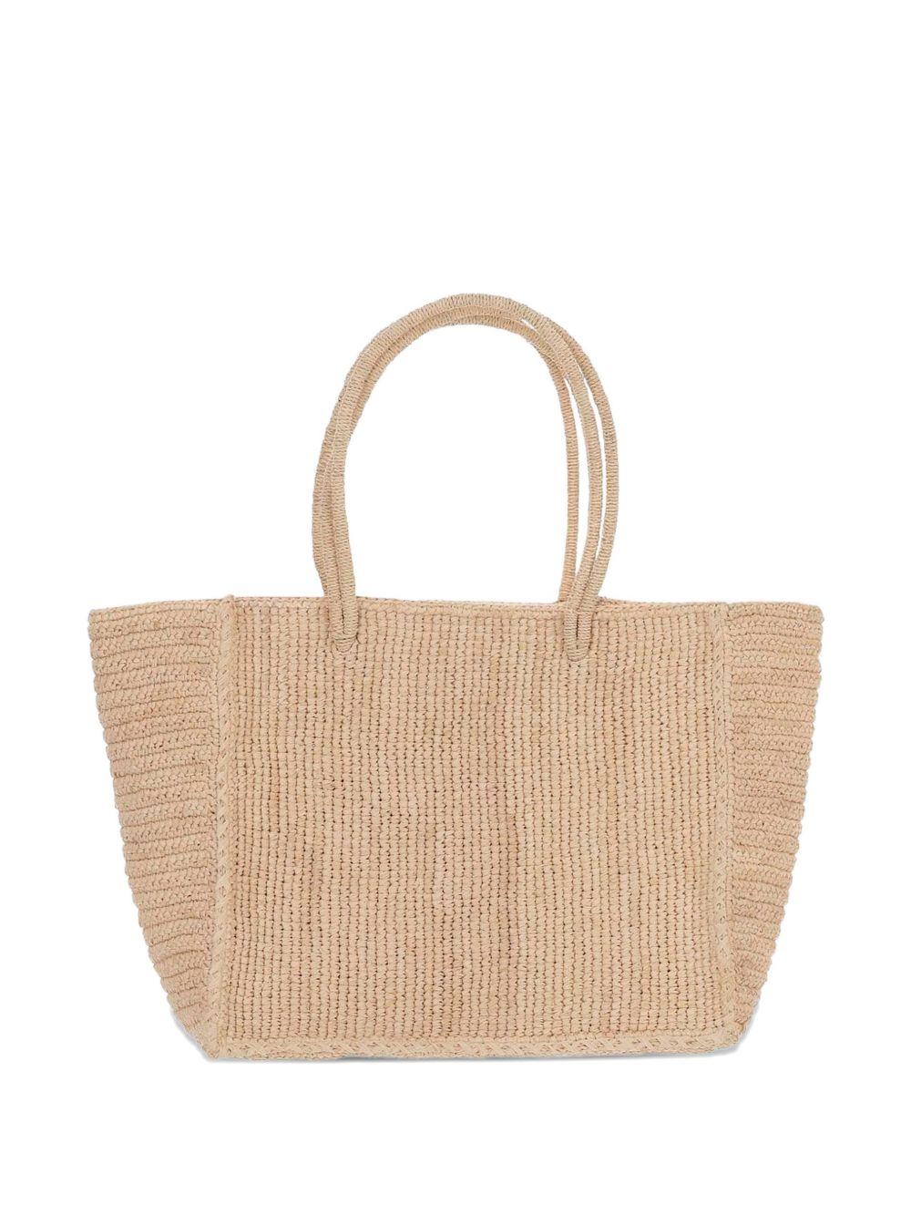 Borsa in rafia con logo 