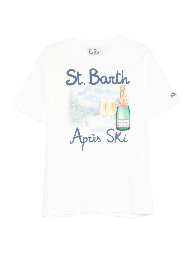 T-shirt bianca con stampa grafica 