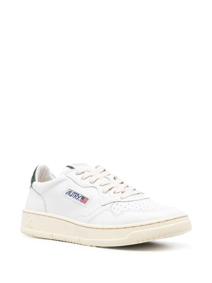 Sneakers bianche Medalist con tallone verde 