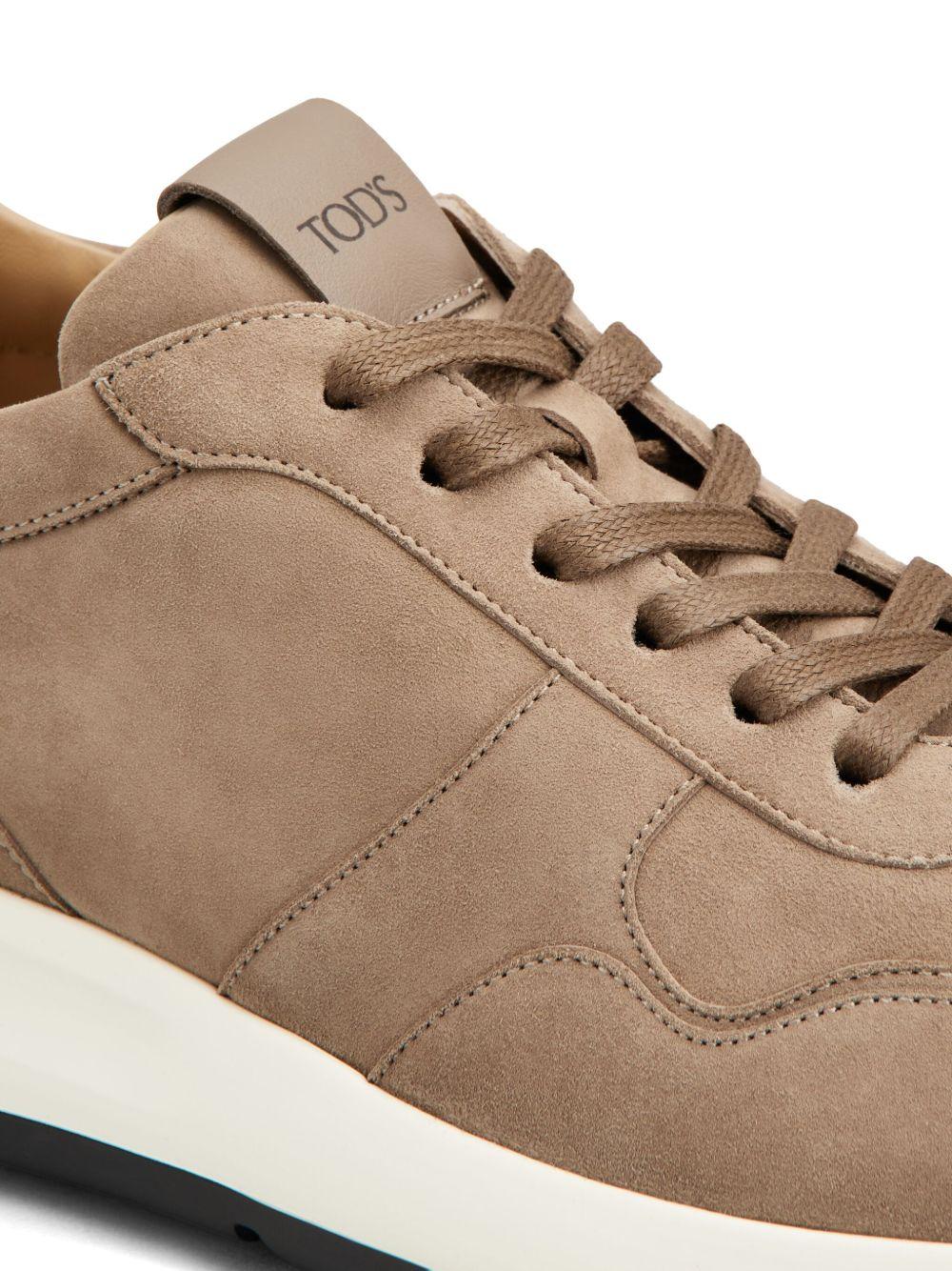Sneakers in pelle scamosciata beige 
