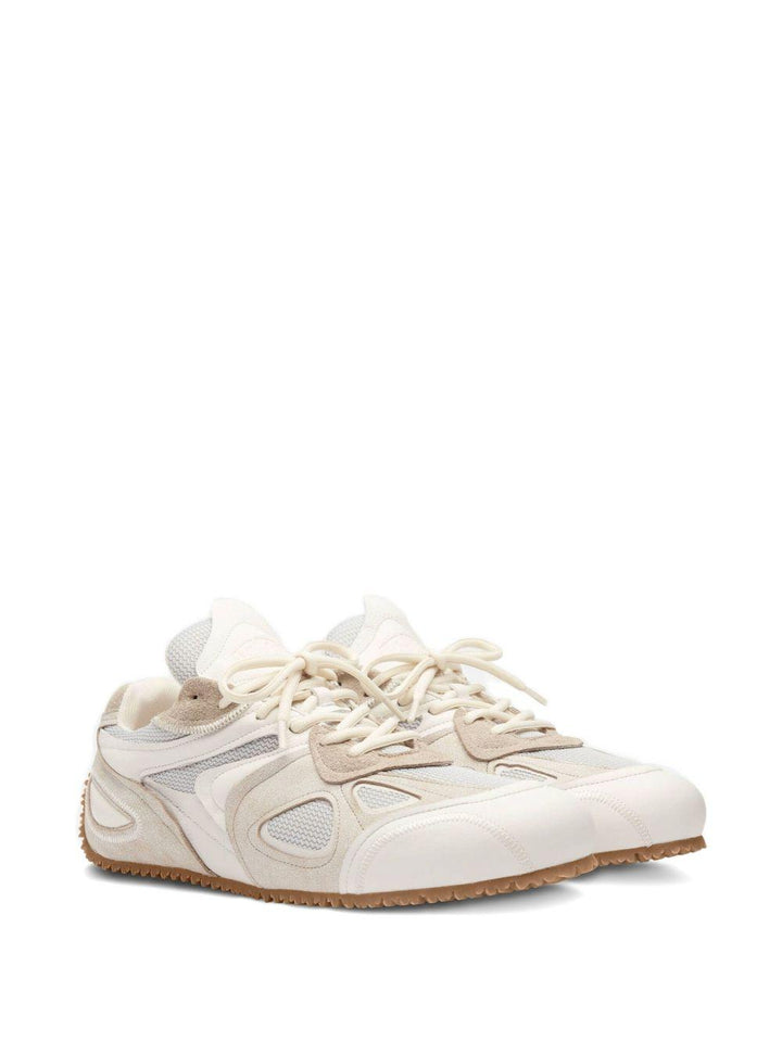 Sneakers con inserti bianco/panna 