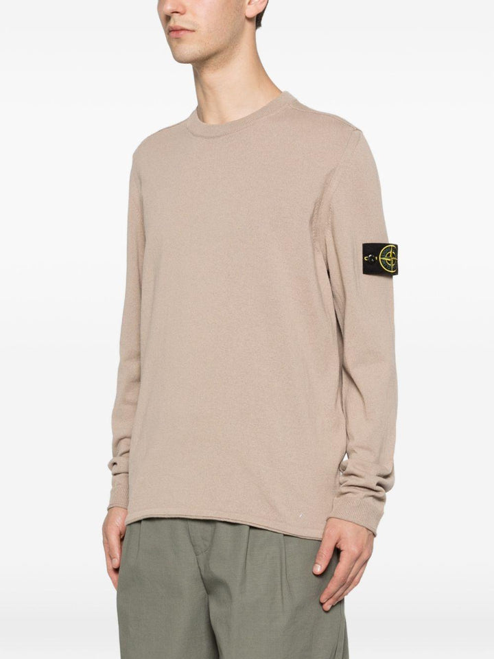 Maglione beige in cotone 