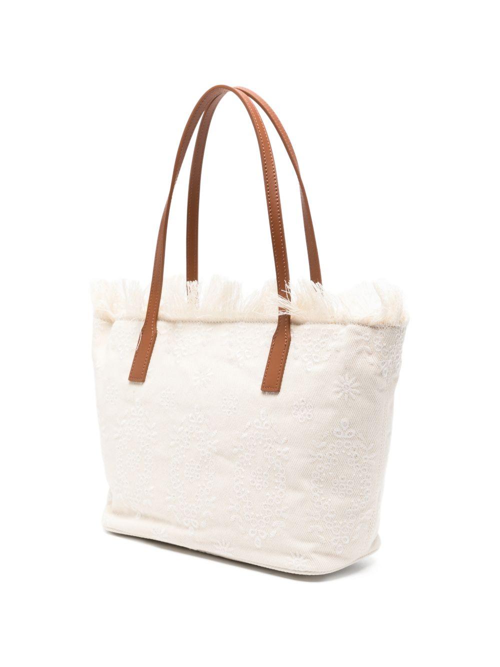 Borsa a spalla City a fiori con frange 