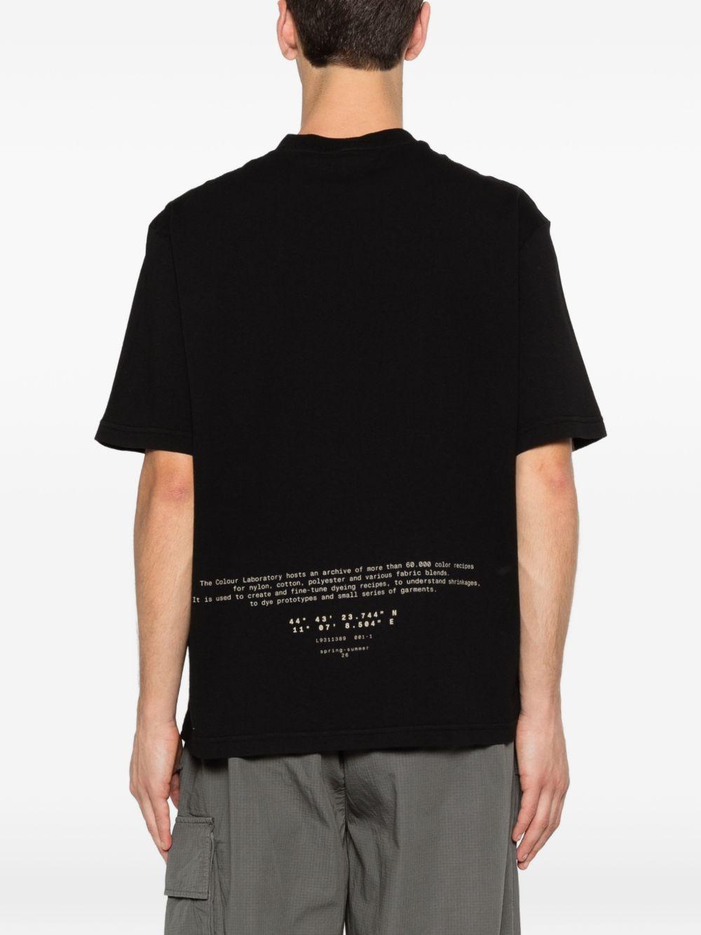 T-shirt nera con stampa logo 