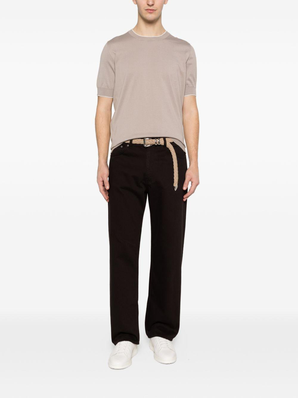 T-shirt girocollo tortora 