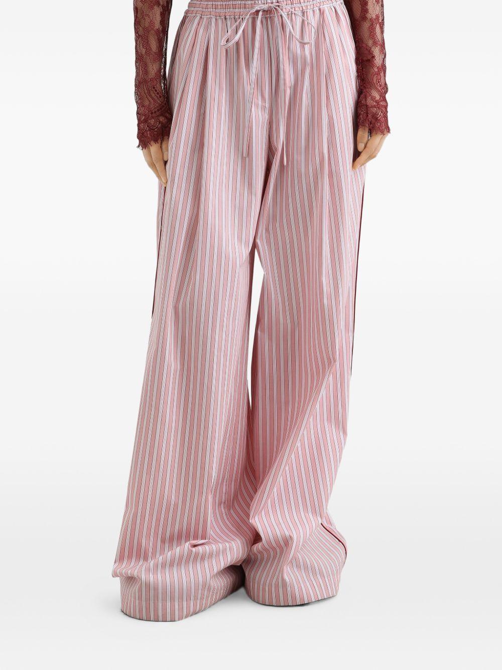 Pantaloni a righe con coulisse 