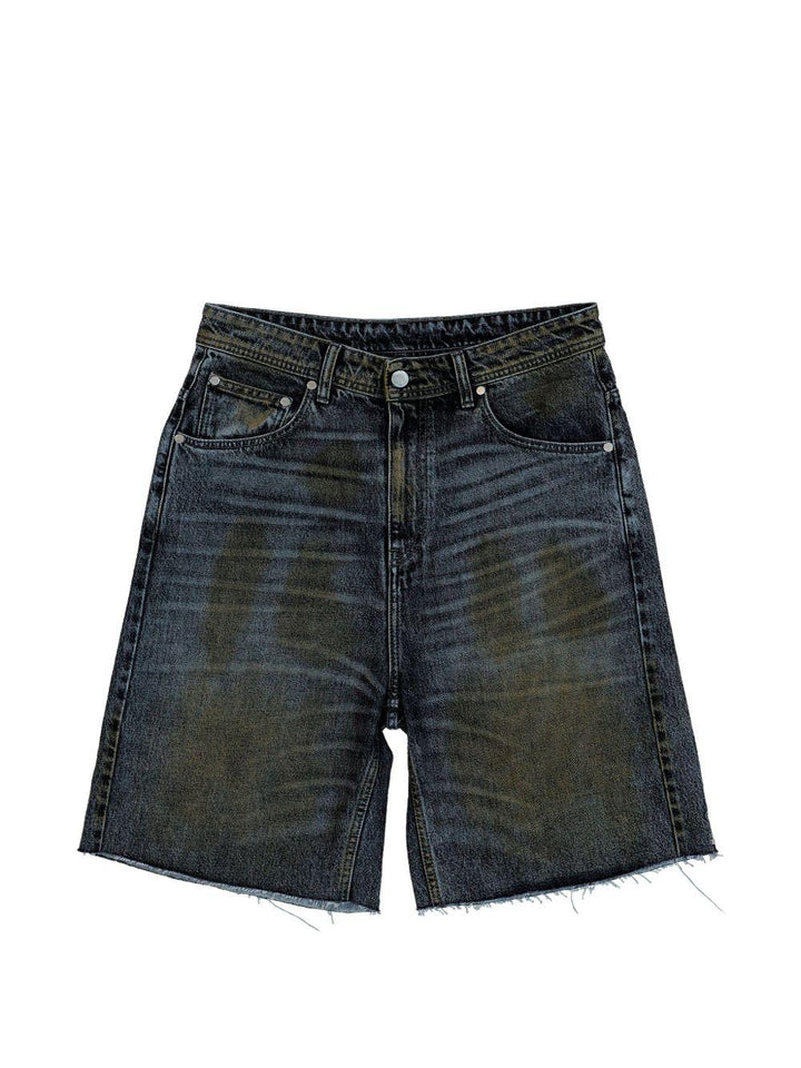 Shorts green a gamba ampia 