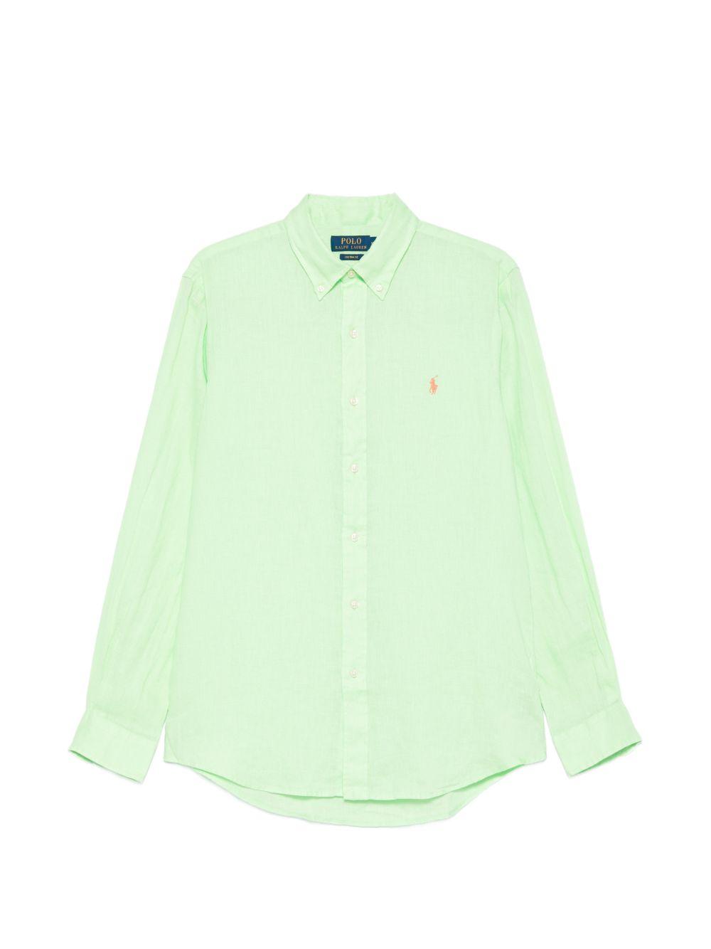 Camicia verde in lino 