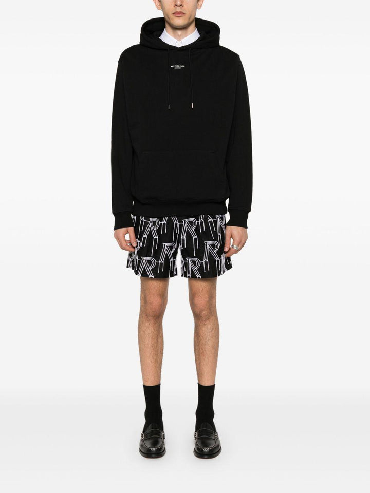 Felpa La Hoodie Slogan con cappuccio nera 