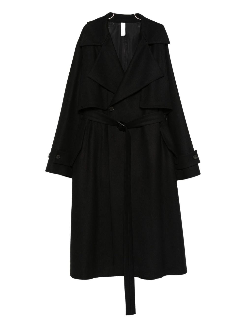 Cappotto Mariotto con cintura nero 